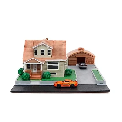 Image de Jada Maison Garage de Toretto Fast &amp; Furious, Playset Diorama, Comprend deux nano véhicules, Collectables (253203081)