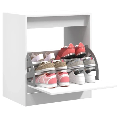 Afbeelding van Schoenenkast 60x42x69 cm bewerkt hout wit