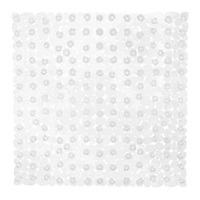 Afbeelding van anti slip douchemat met zuignappen vierkant 53 x cm transparant