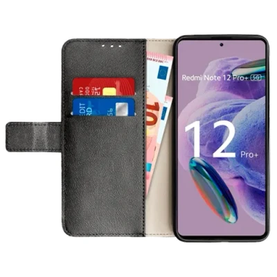 Afbeelding van Just in Case PU leer Book Zwart Xiaomi Redmi Note 12 Pro+