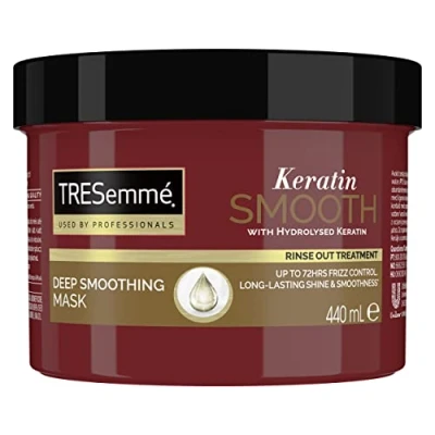 Afbeelding van TRESemme Keratin Smooth Deep Smoothing Mask Haarbehandeling met gehydrolyseerde keratine voor zacht, glanzend en pluisvrij haar, 440 ml