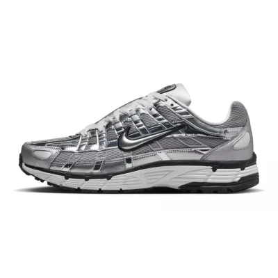Afbeelding van NIKE Sportswear P6000 SHOE Sneakers laag, Maat: 40.5, Metallic silver/sail/black Textiel