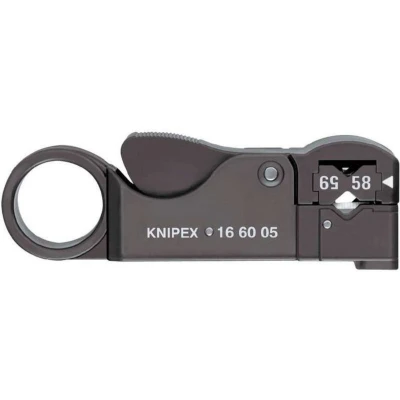 Afbeelding van Knipex 16 60 05 KOAX Kabelstripper Geschikt voor: Coaxkabel 4 tot 12 mm RG58, RG59, RG62