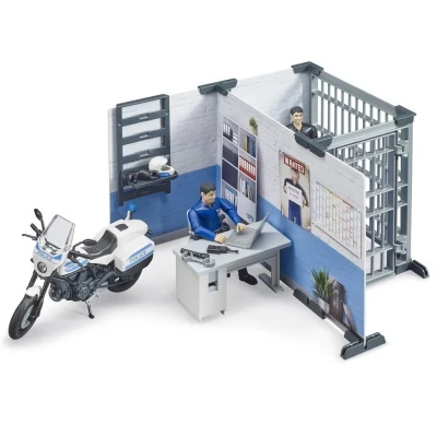 Afbeelding van Bruder bworld politie bureau met motor