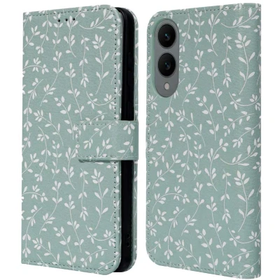 Afbeelding van imoshion Design Bookcase voor de Samsung Galaxy S25 Edge Smoke Green Flowers