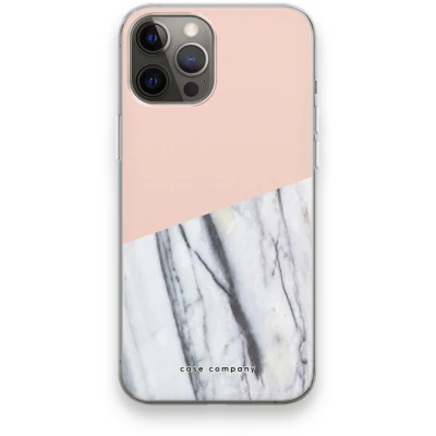 Afbeelding van Case Company® hoesje geschikt voor iPhone 12 Pro Max A touch of peach Soft Cover Telefoonhoesje Bescherming aan alle Kanten en Schermrand