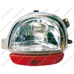 Afbeelding van PRASCO RN0254824 Koplampen Links H4 geel Oranje Met knipperlamp voor rechtsrijdend verkeer lamphouder Zonder afregelmotor LWR