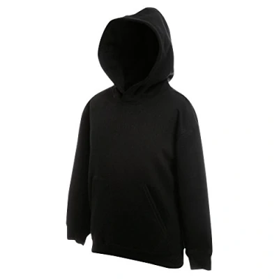 Afbeelding van Fruit of the Loom Ss106b Sweatshirt met capuchon voor jongens (1 stuk), Zwart