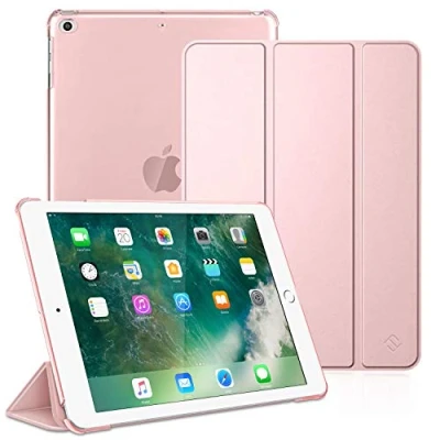 Afbeelding van Fintie Hoes voor iPad 9.7 Zoll 2018/2017, Ultradun Superlicht Beschermhoes met Transparante Achterkant Cover Automatische Slaap waakfunctie 9.7&quot; 6. Generation / 5. Generation, roségoud