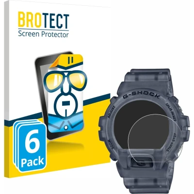 Afbeelding van BROTECT Screenprotector voor Casio G Shock DW 6900 Folie Beschermfolie transparant (6 Stuks)
