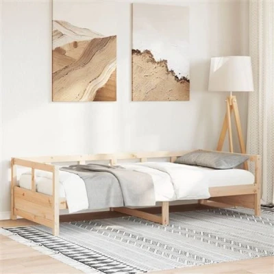 Image de vidaXL Lit de jour naturel 80x200 cm bois pin massif