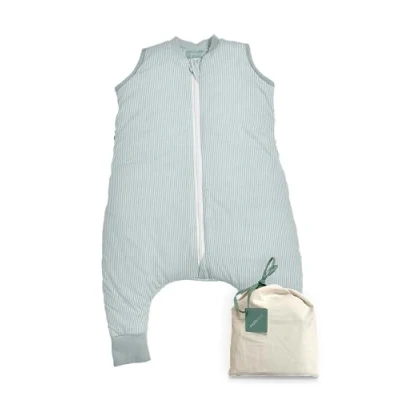 Afbeelding van molis&amp;co Babyslaapzak met voeten slaapzak TOG 2,5 winterslaapzak voor baby&#039;s, meisjes en jongens 100% katoen (Oeko Tex® gecertificeerd) Blue Surf (1 jaar)