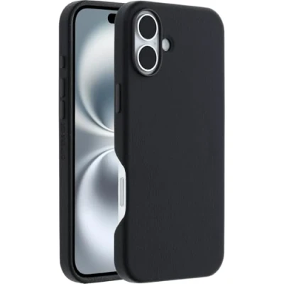 Afbeelding van OtterBox Symmetry Cactus Leer Hoesje Geschikt voor Apple iPhone 16 Plus Compatibel met MagSafe Back Cover Magneet Zwart