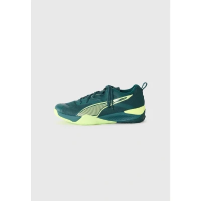 Afbeelding van Puma Eliminate Nitro 4 Handbalschoenen, Heren, Maat: 46, Green terrain/fizzy light Textiel