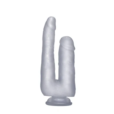 Afbeelding van Realistic Double Cock 9 Inch Translucent