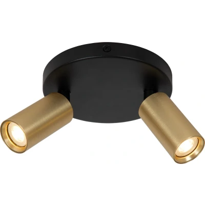 Afbeelding van Lucide RITMO Plafondspot Ø 15 cm 2xGU10 (MR11) Mat Goud / Messing