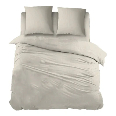 Afbeelding van Snoozing Brigitte Dekbedovertrek Lits jumeaux 240x200/220 cm + 2 kussenslopen 60x70 Beige