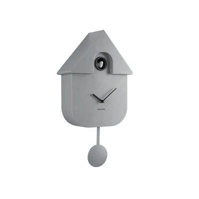 Afbeelding van Present Time Muurklok Modern Cuckoo Mouse Grijs