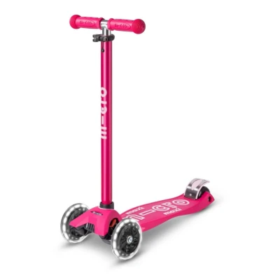 Afbeelding van Micro step Maxi Deluxe met led wielen in de kleur Roze