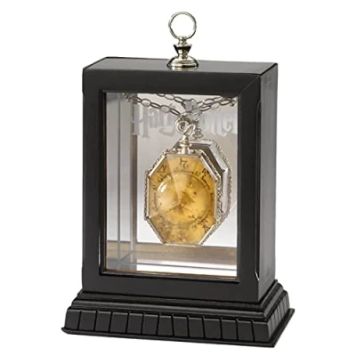 Afbeelding van the Noble Collection Harry Potter Locket from Cave 4,5 cm on Chain with Wooden Display Case Officieel gelicentieerde filmrekwisieten geschenken sieraden, Metaal, Zirkonia
