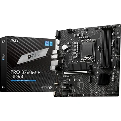 Afbeelding van MSI PRO B760M P DDR4 moederbord Intel B760 LGA 1700 micro ATX