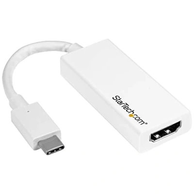 Image de StarTech.com adaptateur video USB C vers HDMI Convertisseur Type 4K 60 Hz blanc vidéo externe