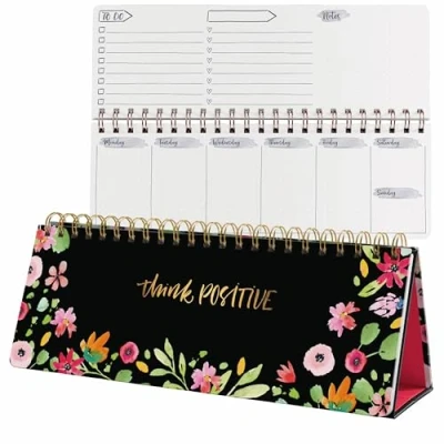 Afbeelding van Weekplanner Beauty (EN), ongedateerd 300x114x17 mm Flower Love Hardcov