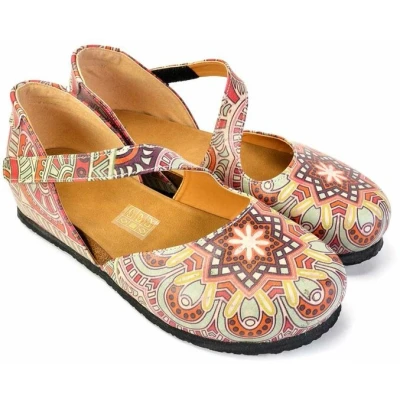 Afbeelding van Goby Mandala Ballerina Dames Vegan Leer Handgemaakt Maat 38