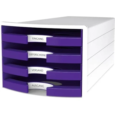 Afbeelding van Han Ha 1013 57 Ladenkast Impuls Met 4 Open Laden Paars