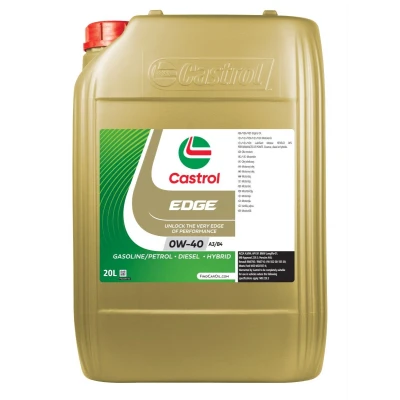 Afbeelding van Castrol EDGE A3/B4 0W 40 20L Motorolie 15336A VOLKSWAGEN: Golf 7, 5, Polo IV Hatchback, BMW: 3 Saloon, Touring, 1 Hatchback