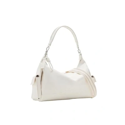 Afbeelding van Desigual L LOGO Handtas, Dames, Maat: One Size, White