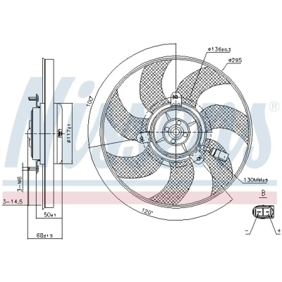 Afbeelding van Nissens Ventilatorwiel motorkoeling 85733