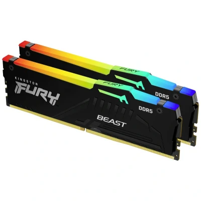 Afbeelding van Kingston CL30 FURY Beast RGB EXPO Werkgeheugenset voor PC DDR5 64 GB 2 x 32 Non ECC 288 pins DIMM KF560C30BBEAK2
