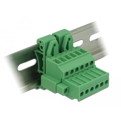 Afbeelding van Terminalblok ingesteld voor DIN rail 6 pin met schroefvergrendeling