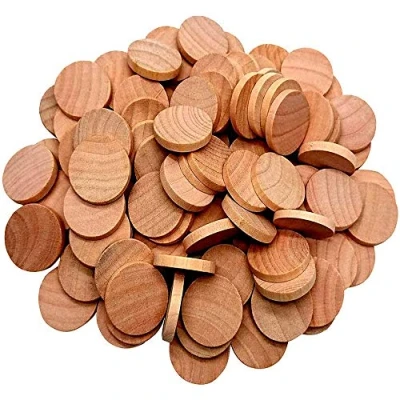 Afbeelding van Limeow Natuurlijke Onvoltooide Ronde Houten Plakken Ringen 50 Stuks voor Kunst en Ambachten Decoraties DIY