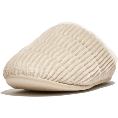 Afbeelding van FitFlop Chrissie Corduroy Pantoffels/Sloffen WIT Maat 40