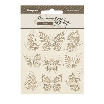 Afbeelding van Stamperia SCB220 Decoratieve chips, bruin, 14 x 0,1 cm