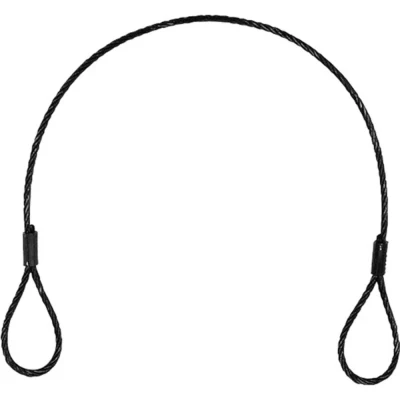 Afbeelding van Eurolite Staal Rope (SC) 400x3mm Zwart metout quick link