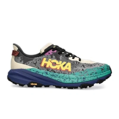 Afbeelding van HOKA Speedgoat 6 Trail hardloopschoenen, Heren, Maat: 46, Oatmeal/mountain iris Textiel/ synthetisch