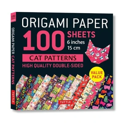 Afbeelding van Origami Paper 100 Sheets Cat Patterns 6 Inches