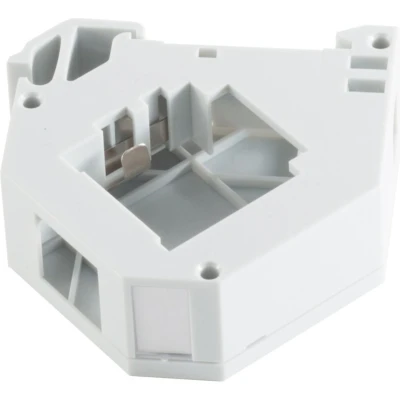 Afbeelding van DIN Rail houder voor 1 Keystone module met aarde en afsluitcover / wit