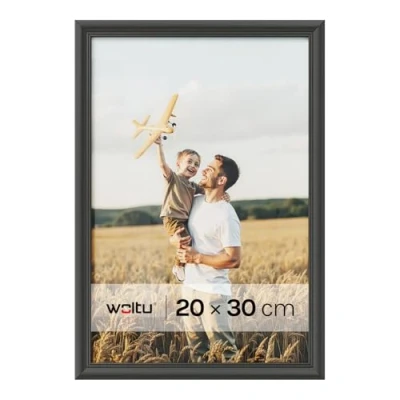 Afbeelding van WOLTU 1 x houten fotolijst Artos stijl, voorkant van glas, 20 30 cm, zwart 9433