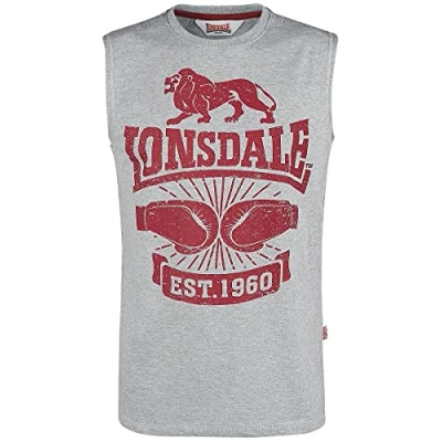 Afbeelding van Lonsdale Cleator Top, Heren, Maat: Medium, Marl grey