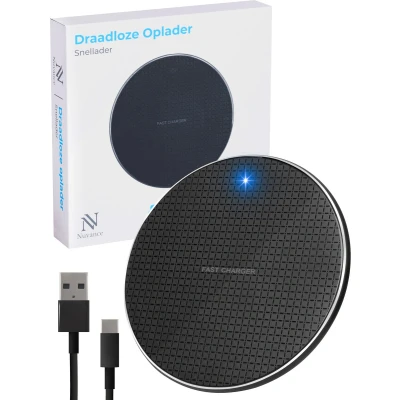 Afbeelding van Nuvance Draadloze Oplader 10W Inclusief Kabel Wireless Charger Fast Geschikt voor alle Draadloos Oplaadbare Smartphones