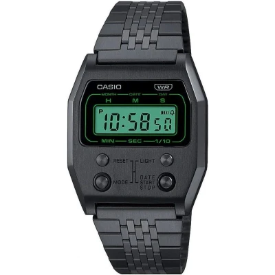 Afbeelding van Casio Collection Vintage A1100B 1EF Horloge Staal Zwart Ø 37.5 mm