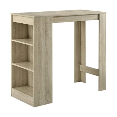 Afbeelding van Bartafel met 3 planken 110x50x103 cm eikenkleurig