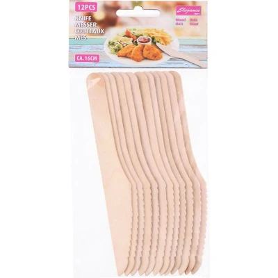 Afbeelding van Cuisine Elegance Houten Messen16 cm 12 Stuks