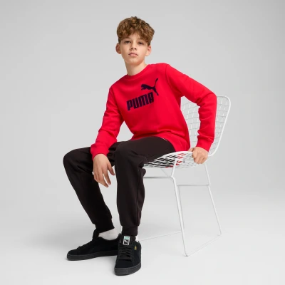 Afbeelding van Puma LOGO CREW SUIT Unisex Trainingspak voor kinderen, Maat: 152, For all time red