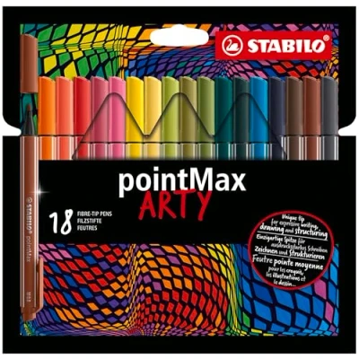 Afbeelding van Viltstift STABILO pointMax 488/18 Arty medium assorti etui à 18 stuks