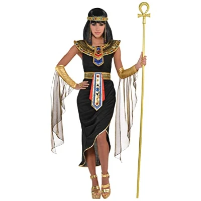 Afbeelding van amscan 9918181 Egyptisch koningin historisch kostuum voor dames, zwart